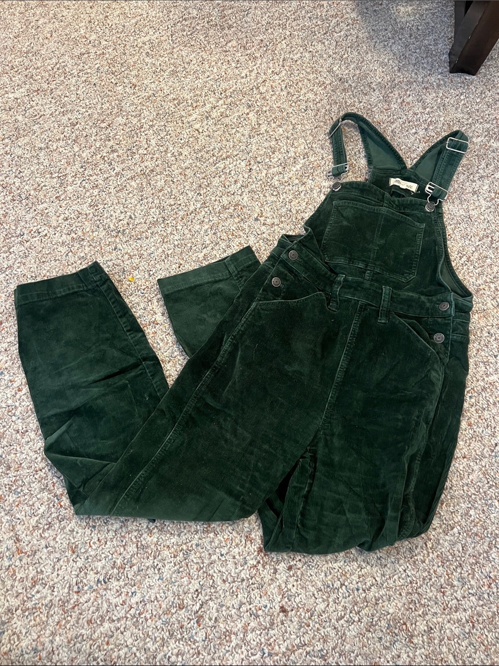 Madewell Forest Green Corduroy Overalls